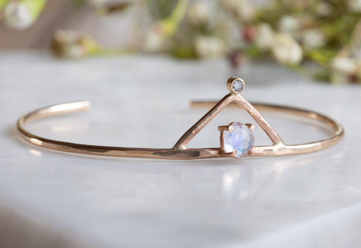 Moonstone + Diamond Crown Bracelet Alexis Russell - Get the Look at a Lower  Price